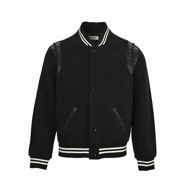 Saint Laurent paris Slp Saint Laurent wool baseball jacket Made of 30% wool and