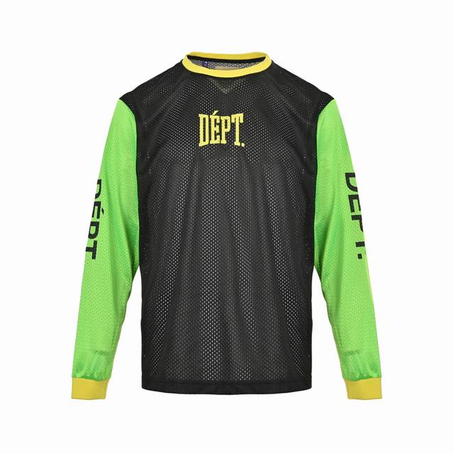 Gallery Dept 25Fw French colorblock mesh long-sleeved top. Original custom-dyed