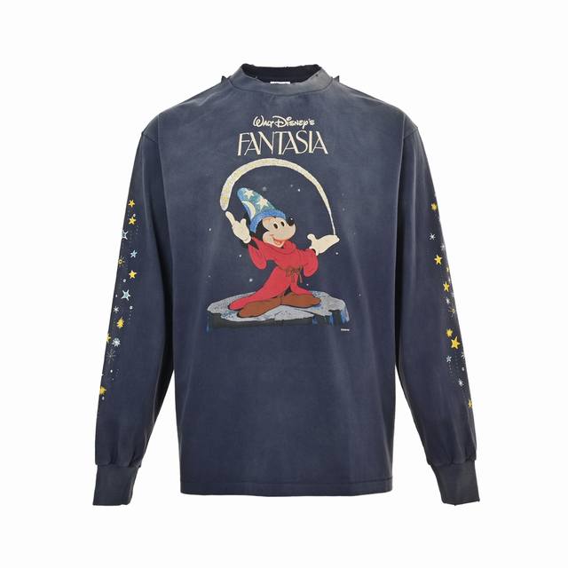 Saint Michael 25Ss Fantasy Print Long Sleeve Fabric: 260g 100% cotton 16-weave d