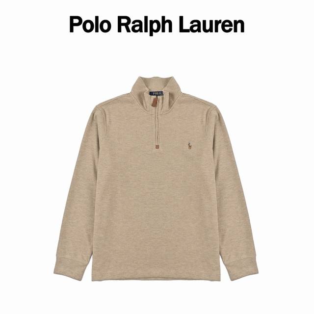 Ralph Lauren Polo Colorful Pony Logo Half-Zip Turtleneck Long-Sleeved Knit Sweat