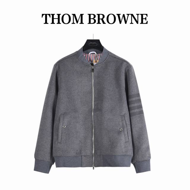 Tb wool four-bar baseball jacketNew Thom Browne.Tb wool thick jacket, baseball j