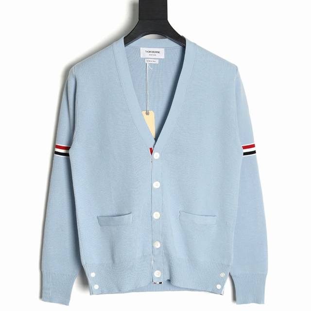 Thom Browne Tb 21Fw Double Sleeves with Webbing Armband Cardigan SweaterThis pro