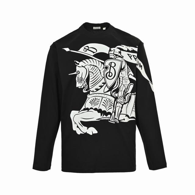 Burberry Cottontop Horse Print Long-Sleeved T-shirt. Original purchase: 5600. Or