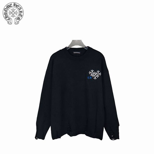 Chrome Hearts Chrome Hearts embroidered circular disc with Sanskrit cross and ri