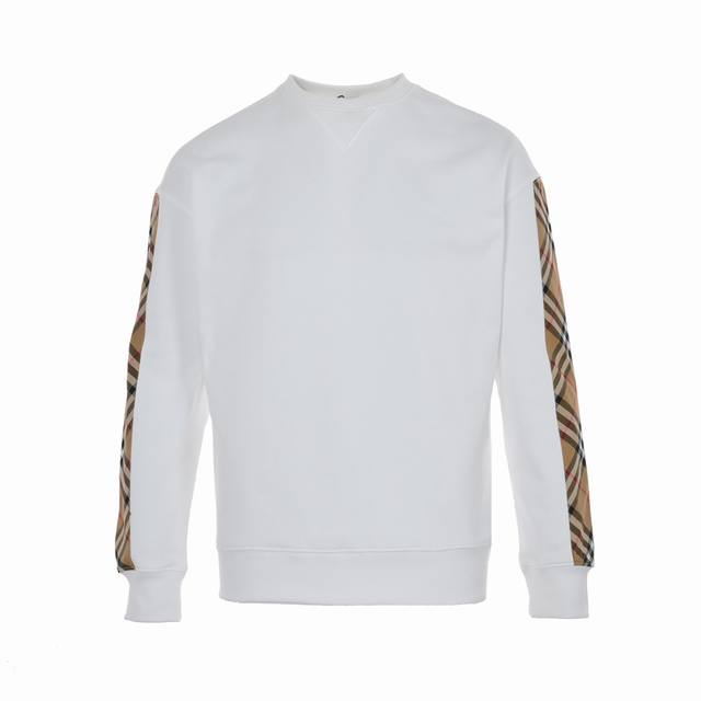 Burberry 20Fw Check Arm Panel Crewneck Sweatshirt Originally purchased for 10,80