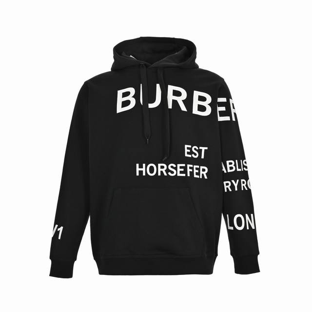 Burberry's thick rubber letter print hooded sweatshirt is made from 100% custom-