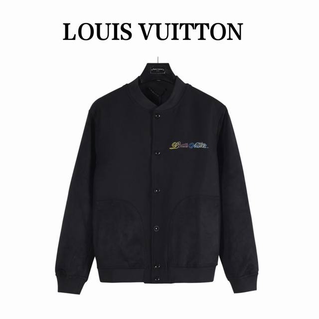 Louisvuitton rhinestone patchwork baseball jacket . The precise blend of 82% cu