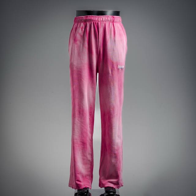 Balenciaga Blcg23Ss heavy-wash tie-dye wide-leg trousers with snowflake and cola