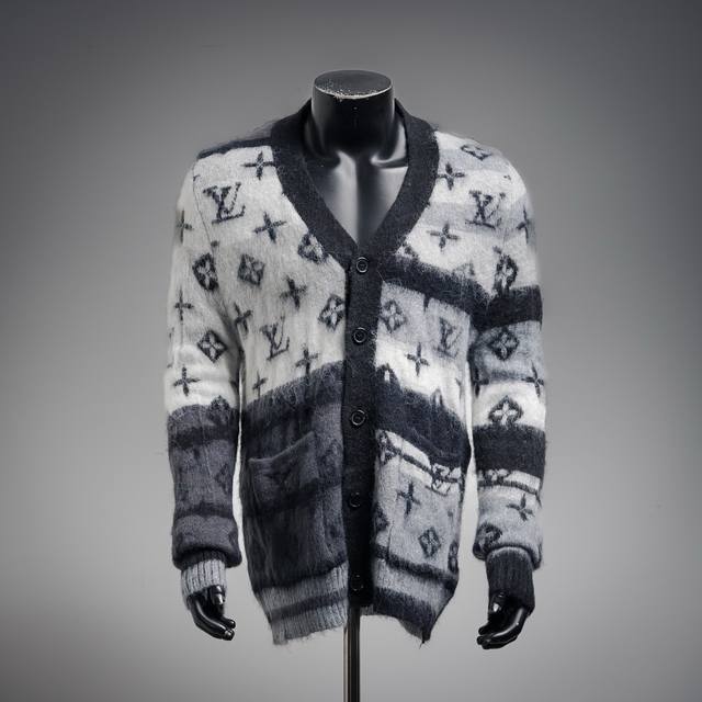 Louis Vuitton Lv Louis Vuitton 25Fw all-over mohair wool cardigan Select rich, f