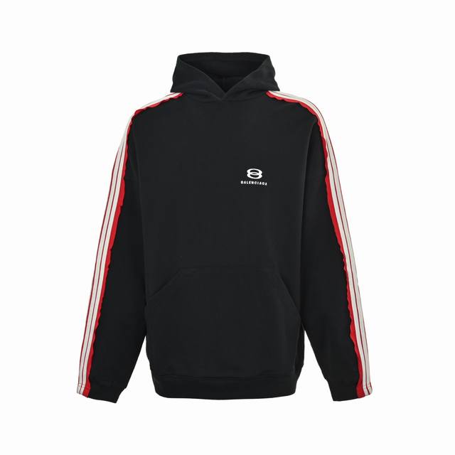 Balenciaga 25Fw patchwork webbing hooded sweatshirt Exclusive custom-woven G dou