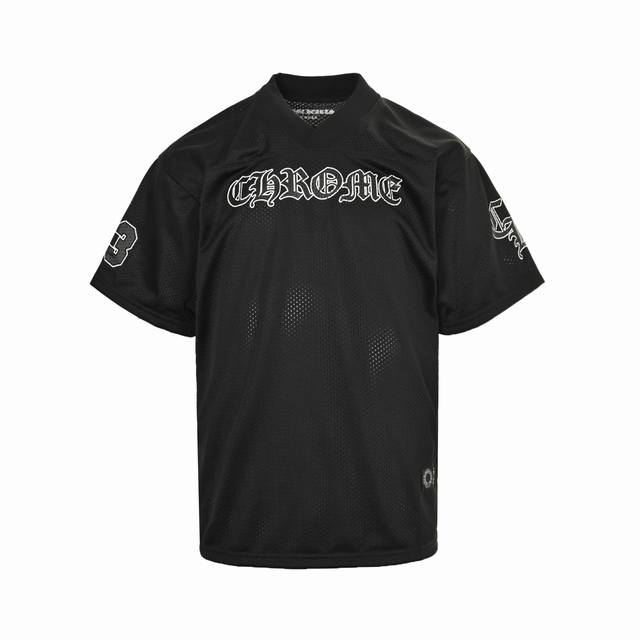 Chrome Hearts 25Ss Sanskrit mesh short-sleeved ice hockey jersey. Printed using