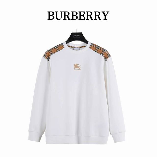 Burberry 25Ss space cotton sweatshirt with shoulder and sleeve patches and a war