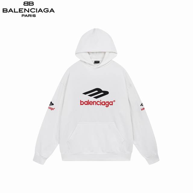 Balenciaga 3B Sports Icon embroidered hooded sweatshirtMade from 400g Paris Zp c