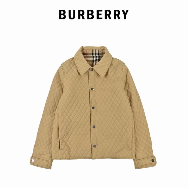 Women's Burberry Double-Sided Quilted Jacket, a classic early fall style, featu