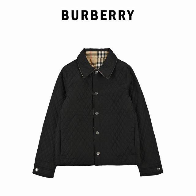 Women's Burberry Double-Sided Quilted Jacket, a classic early fall style, featu