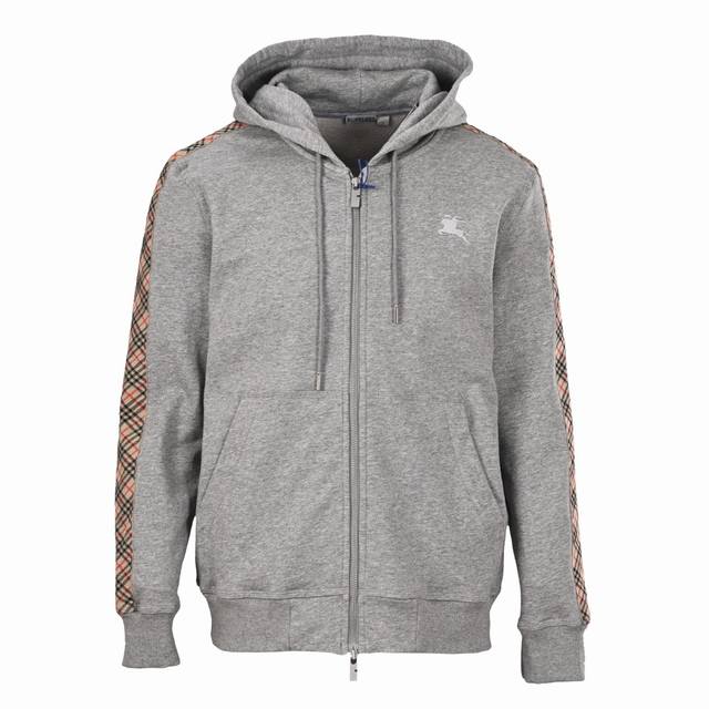 Burberry's Bbr side diamond webbing zip-up hooded sweatshirt is crafted from lig