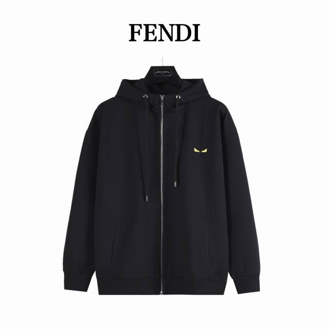 Fendi 25Fw Little Monster Eye Embroidered Zipper Jacket . This unisex jacket fea