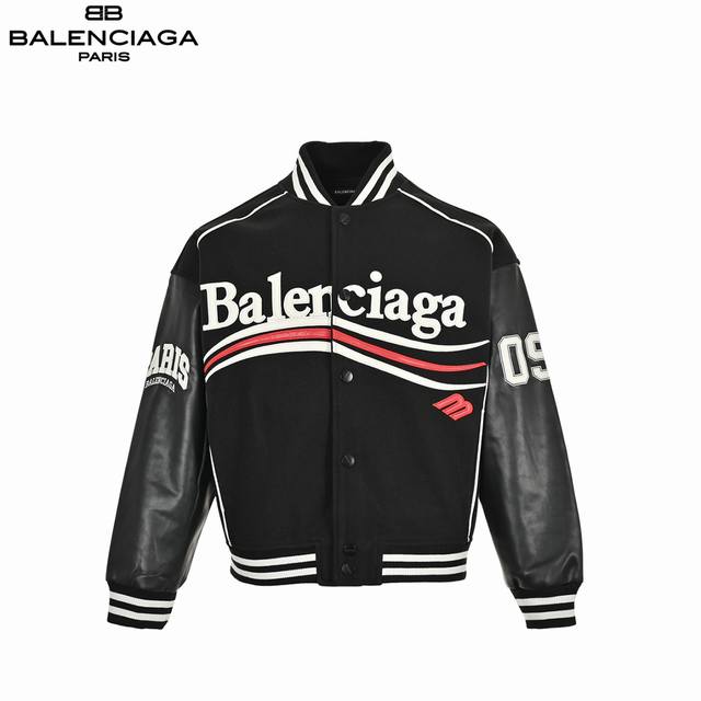 Balenciaga Coke Embroidered Baseball Jacket . Tips: Dry cleaning recommended, d