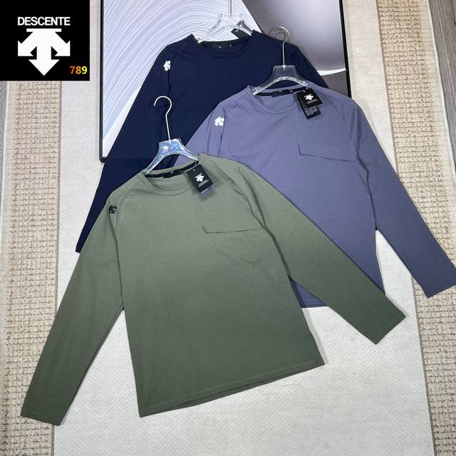 Descente 25Ss new fall crew-neck outdoor casual long-sleeved T-shirt! Custom-mad