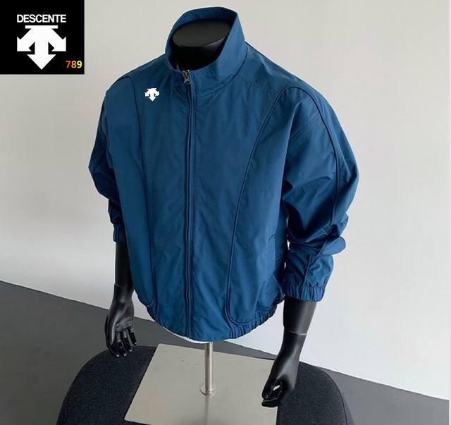 25 Autumn Descente Men's Stand-Collar Zipper Jacket, Water-Repellent, Autumn Jac