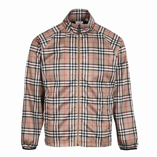 Burberry Bbr Functional Check Stand Collar Thin Jacket Original purchased in Hon