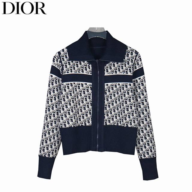 Dior 25Fw Oblique Jacquard Knit Cashmere Reversible JacketMade from premium cash