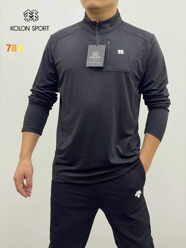 Kelon Cabinet's new half-zip sports long-sleeved men's outdoor fitness shooting