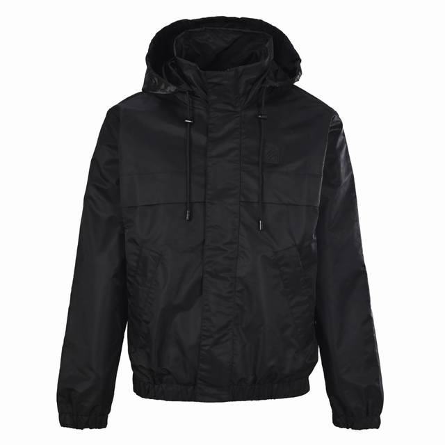 Louisvuitton Lv single-sided spliced solid color windbreaker hooded jacket The o