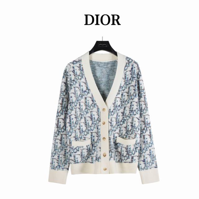 Dior 25Ss all-over jacquard sweater cardigan . Purchased at the National Specia