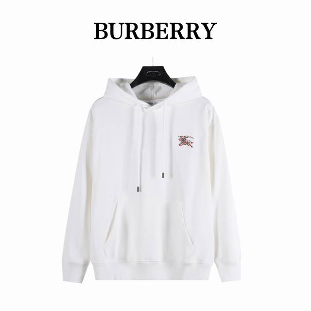 Burberry 25Fw Warhorse Hoodie with Front and Back Cross-Stitch Check. This unise