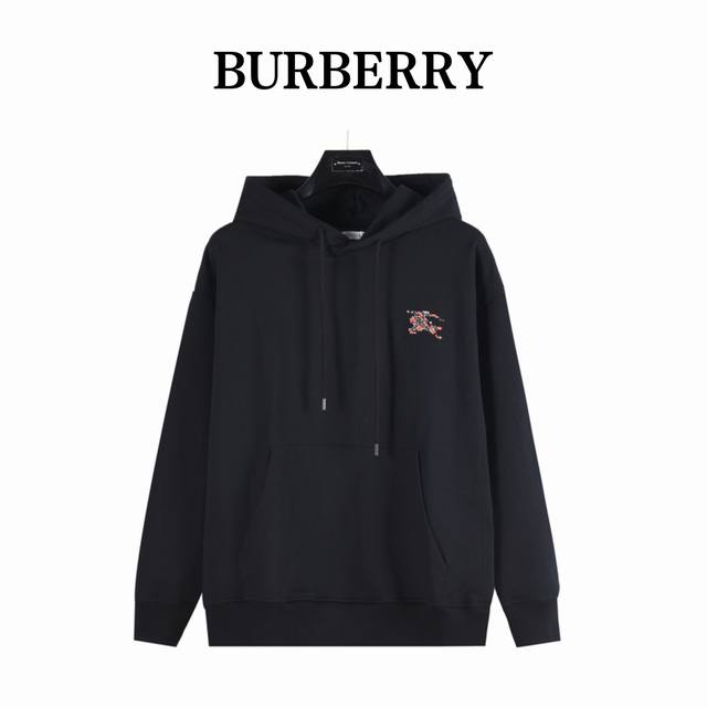 Burberry 25Fw Warhorse Hoodie with Front and Back Cross-Stitch Check. This unise