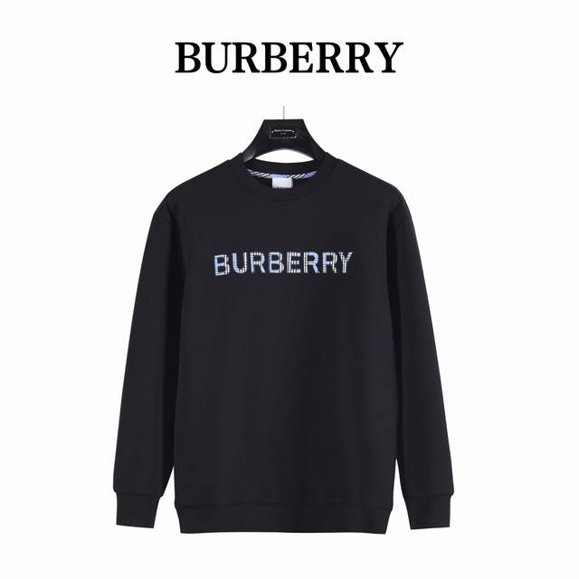 Burberry 25Ss 3D Logo Embroidered Space Cotton Sweatshirt, High-End Sweatshirt