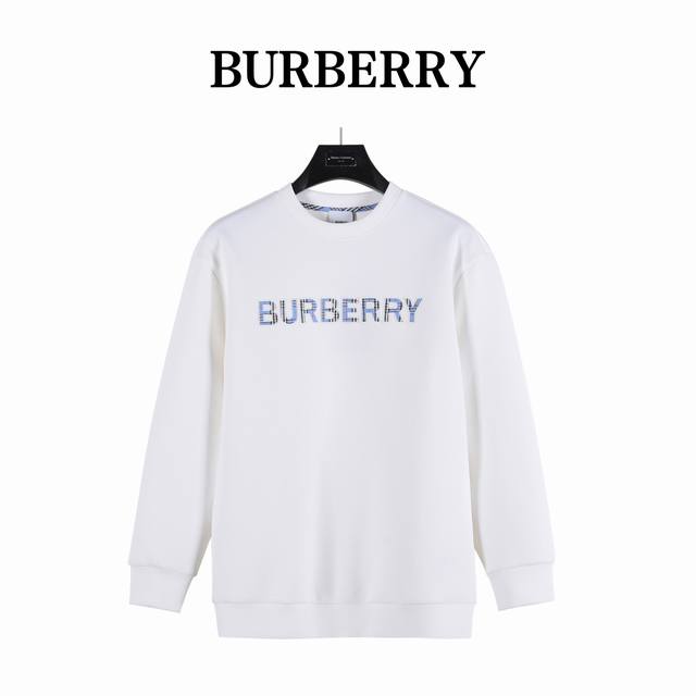 Burberry 25Ss 3D Logo Embroidered Space Cotton Sweatshirt, a high-end sweatshirt