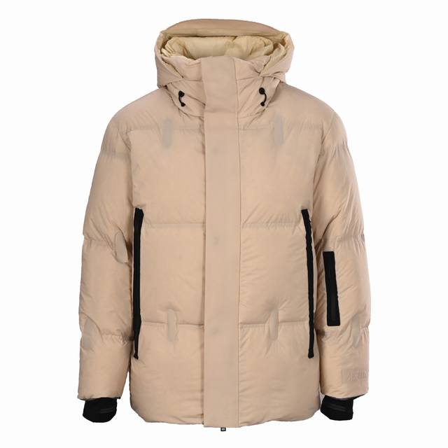 Zegna Ez Nylon Windproof and Waterproof Hooded Stand Collar Down Jacket is now o