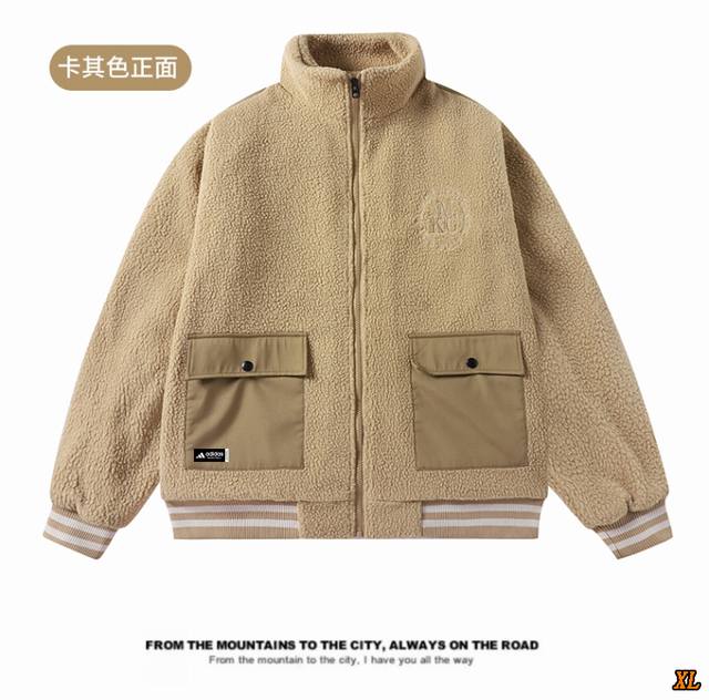 Adidas exclusive real shot of the new autumn high-quality polar fleece jacket,