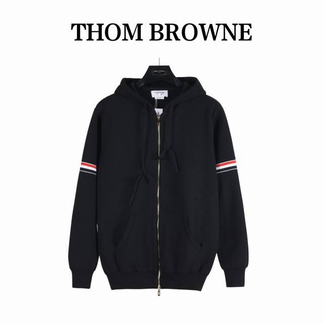 Tb double-sleeve zipper cardigan wool blend sweaterThom Browne.Tb double-sleeve