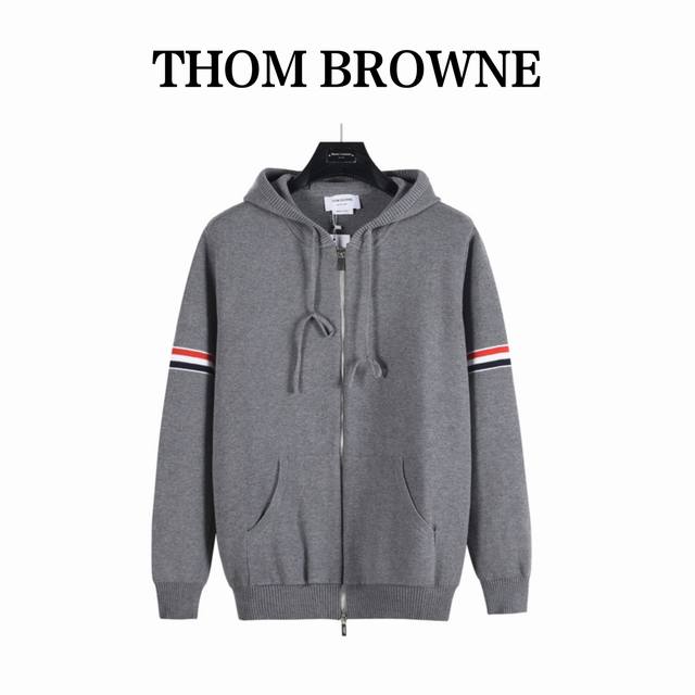 Tb double-sleeve zipper cardigan wool blend sweaterThom Browne.Tb double-sleeve