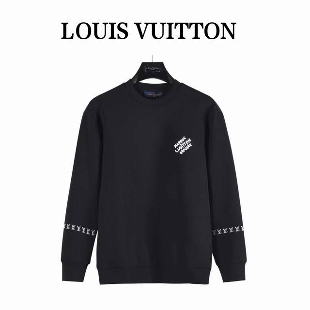 Louis Vuitton Lv 25Ss chest embroidered lettering space cotton sweatshirt. Class