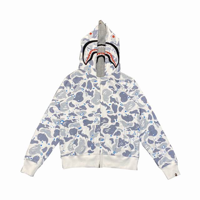 New arrival! High-end edition! Bape shark head luminous starry camouflage doubl
