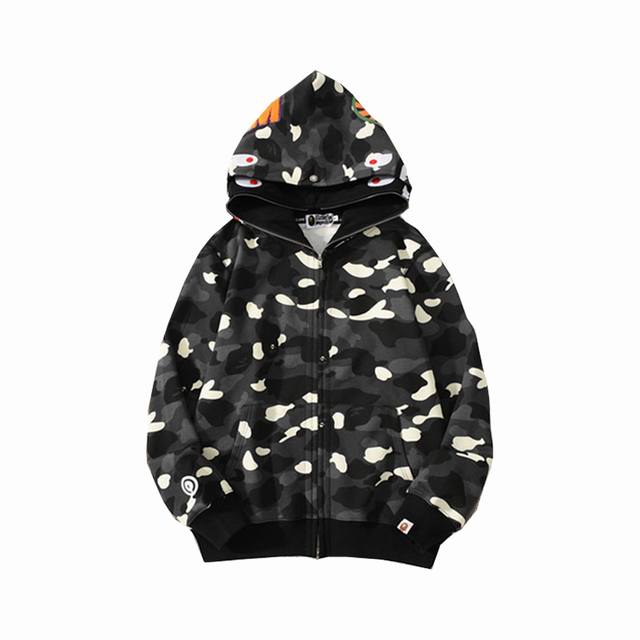 New arrival! High-end edition! Bape shark head luminous spot camouflage double-
