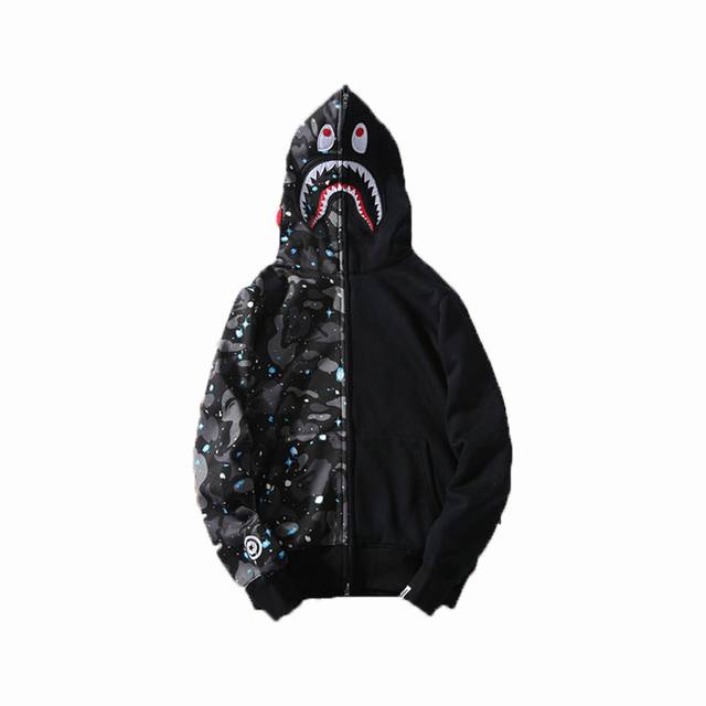 New arrival! High-end edition! Bape's luminous starry sky patterned single-hood