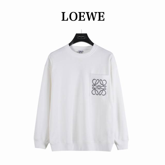 Loewe pocket logo jacquard crew neck sweatshirtMade of 420g terry fabric with cu