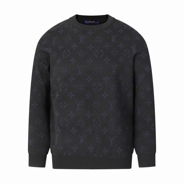 Louis Vuitton New autumn and winter jacquard knitted round neck sweater feels su