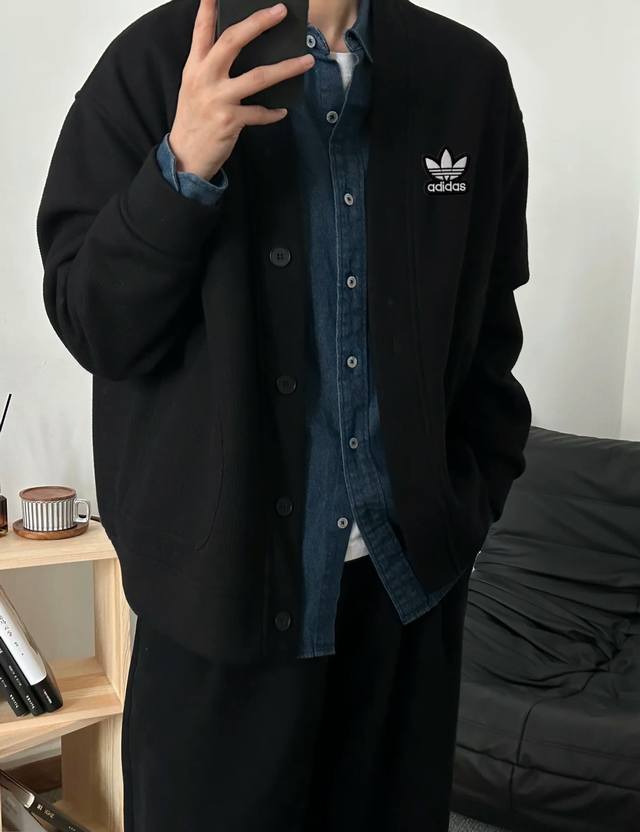 Adidas Adidas lazy style casual sweatshirt cardigan women's retro street high-e