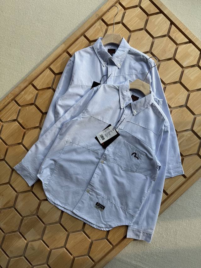 Evisu Fushen 2025 Spring New Men's Seagull Logo Print Shirt 2Eshtm5Sl1073Rxct A