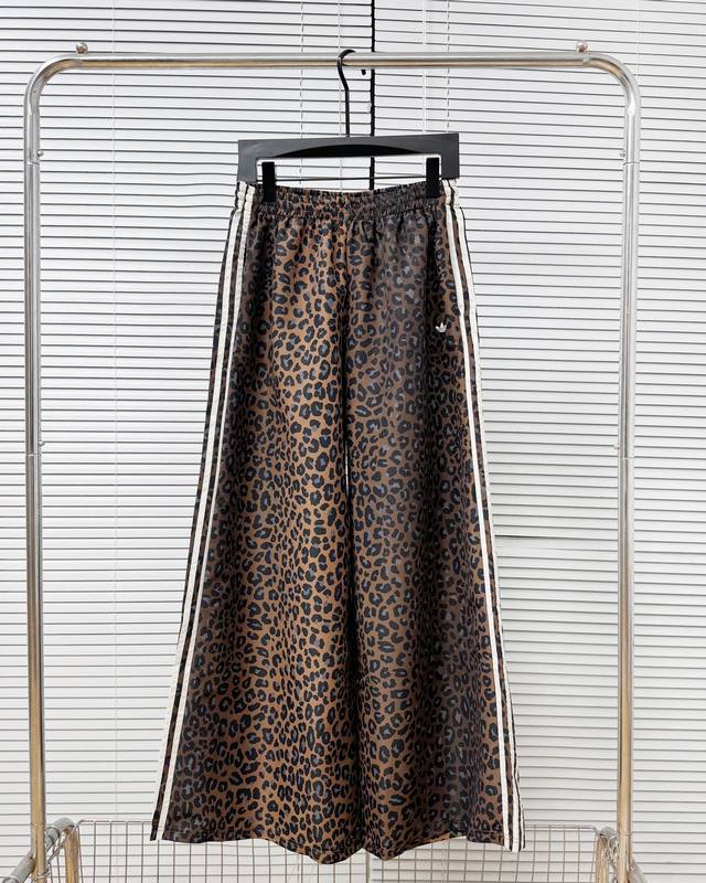 for Adidas Originals gradient loose leopard print sweatpants unisex Leopard pri