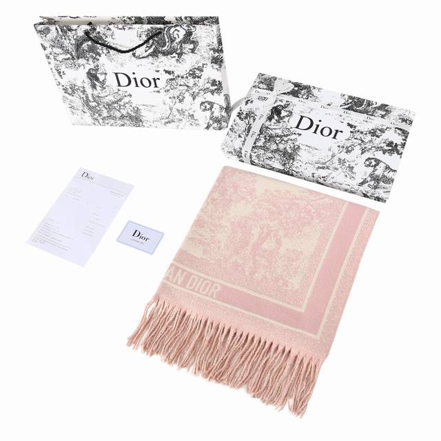 Dior - Tassel Trim - Woven Scarf - Women's Pink - Dior Woven Scarf Bestseller Li