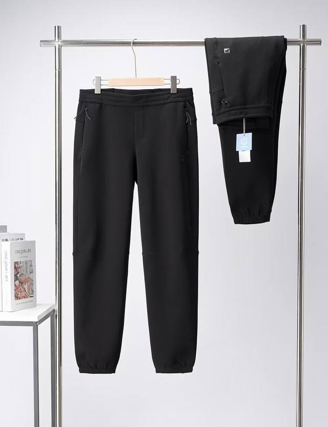 New arrival Fila official men's knitted trousers 2025 autumn new basic fitness