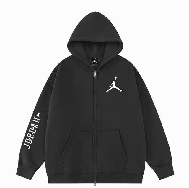 Air Jordan Aj side-stitched floral Air spring and autumn cardigan zipper hooded
