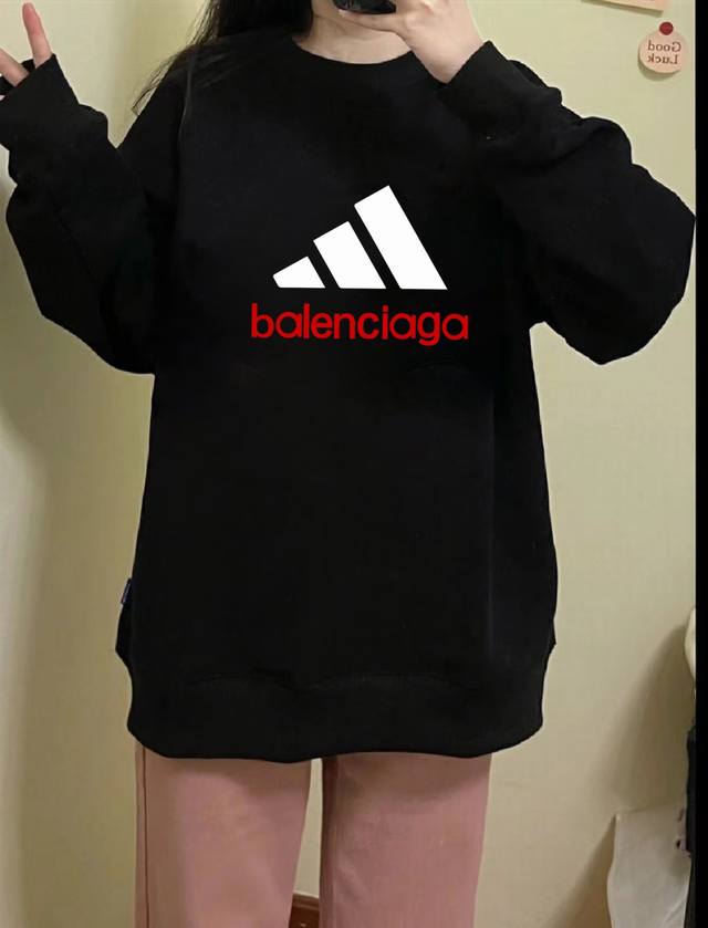 Balenciaga X Adidas Paris Balenciaga co-branded spring and autumn crewneck sweat
